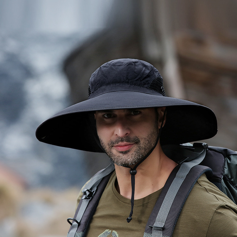 BK00028 Солнцезащитная шляпа с большим карнизом, водонепроницаемая, быстросохнущая панама BK00028 Солнцезащитная шляпа с большим карнизом, водонепроницаемая, быстросохнущая панама