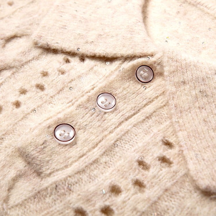 SM-K0012 Весенне-осенний однотонный вязаный джемпер с лацканами-поло и вырезами внизу SM-K0012 Весенне-осенний однотонный вязаный джемпер с лацканами-поло и вырезами внизу