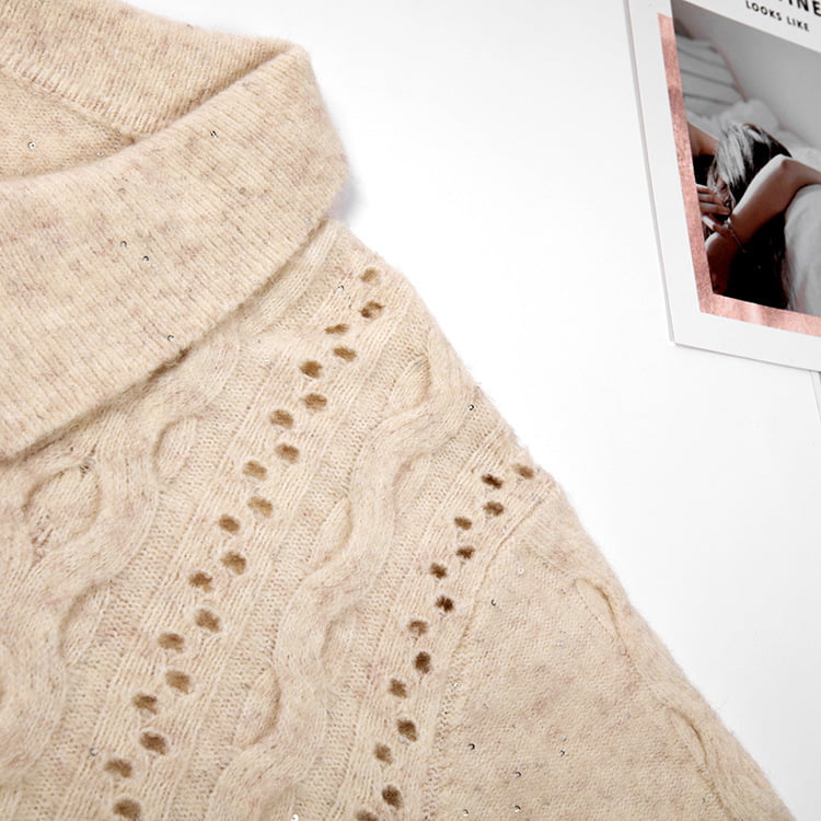 SM-K0012 Весенне-осенний однотонный вязаный джемпер с лацканами-поло и вырезами внизу SM-K0012 Весенне-осенний однотонный вязаный джемпер с лацканами-поло и вырезами внизу