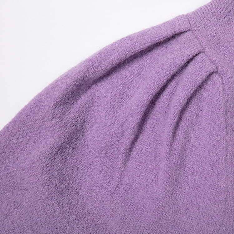 SM-K0039 Весна/Осень, однотонный свободный вязаный джемпер со складками на плечах и длинными рукавами SM-K0039 Весна/Осень, однотонный свободный вязаный джемпер со складками на плечах и длинными рукавами