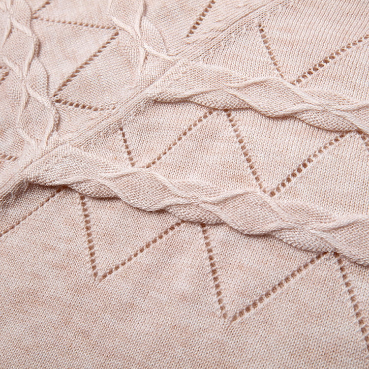 SM-K0042 Свободный вязаный джемпер с длинными рукавами, тонкая волнистая полая вязаная нижняя рубашка SM-K0042 Свободный вязаный джемпер с длинными рукавами, тонкая волнистая полая вязаная нижняя рубашка