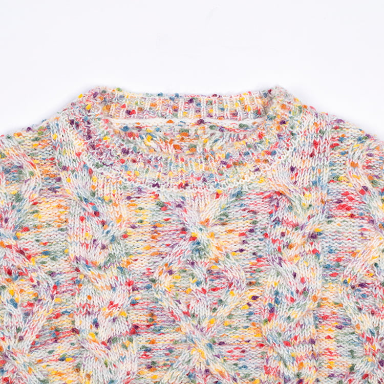 SM-K0033 Свободный свитер с воротником в горошек Sweet Wind и вязаный джемпер SM-K0033 SM-K0033 Свободный свитер с воротником в горошек Sweet Wind и вязаный джемпер SM-K0033