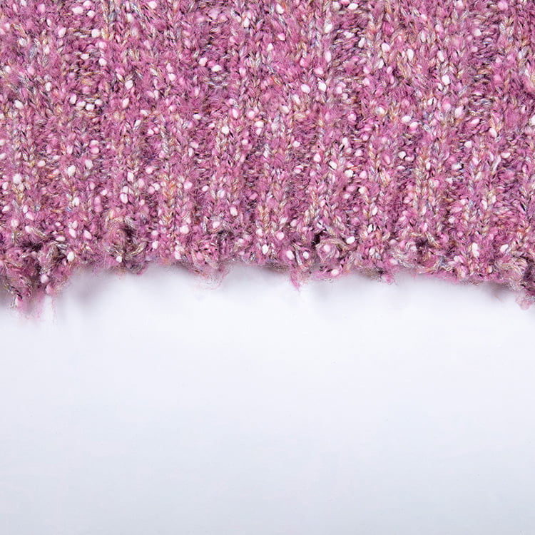 SM-K0037 Женский вязаный джемпер с круглым вырезом и необработанным вырезом на весну и осень SM-K0037 Женский вязаный джемпер с круглым вырезом и необработанным вырезом на весну и осень