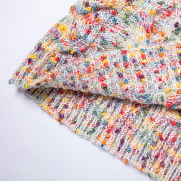 SM-K0033 Свободный свитер с воротником в горошек Sweet Wind и вязаный джемпер SM-K0033 SM-K0033 Свободный свитер с воротником в горошек Sweet Wind и вязаный джемпер SM-K0033