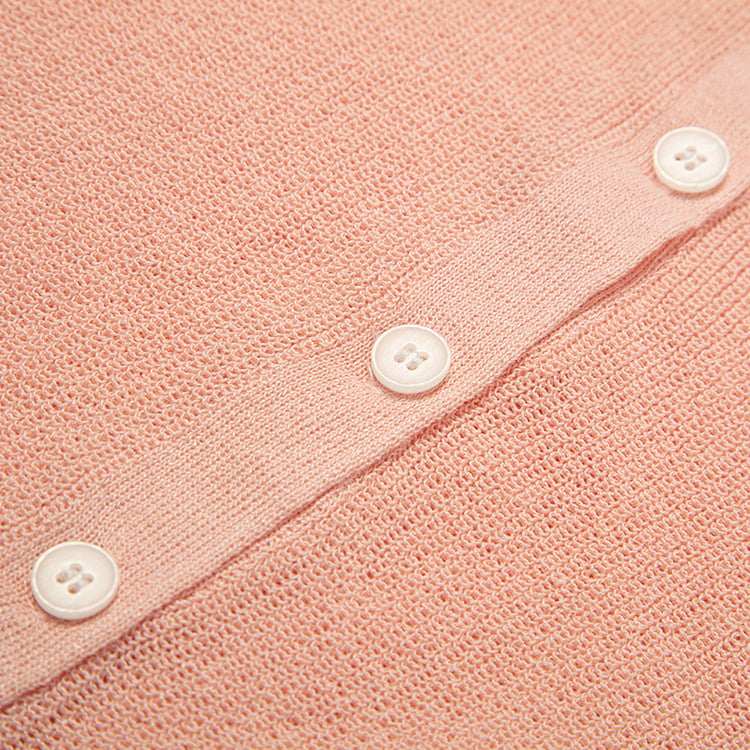 SM-K0046 Короткий льняной короткий облегающий кардиган с короткими рукавами и пуговицами с V-образным вырезом SM-K0046 Короткий льняной короткий облегающий кардиган с короткими рукавами и пуговицами с V-образным вырезом