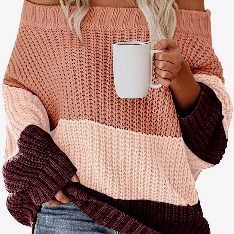 SM-K0080 Шерстяной вязаный джемпер контрастного цвета с длинными рукавами и круглым вырезом в стиле пэчворк SM-K0080 Шерстяной вязаный джемпер контрастного цвета с длинными рукавами и круглым вырезом в стиле пэчворк