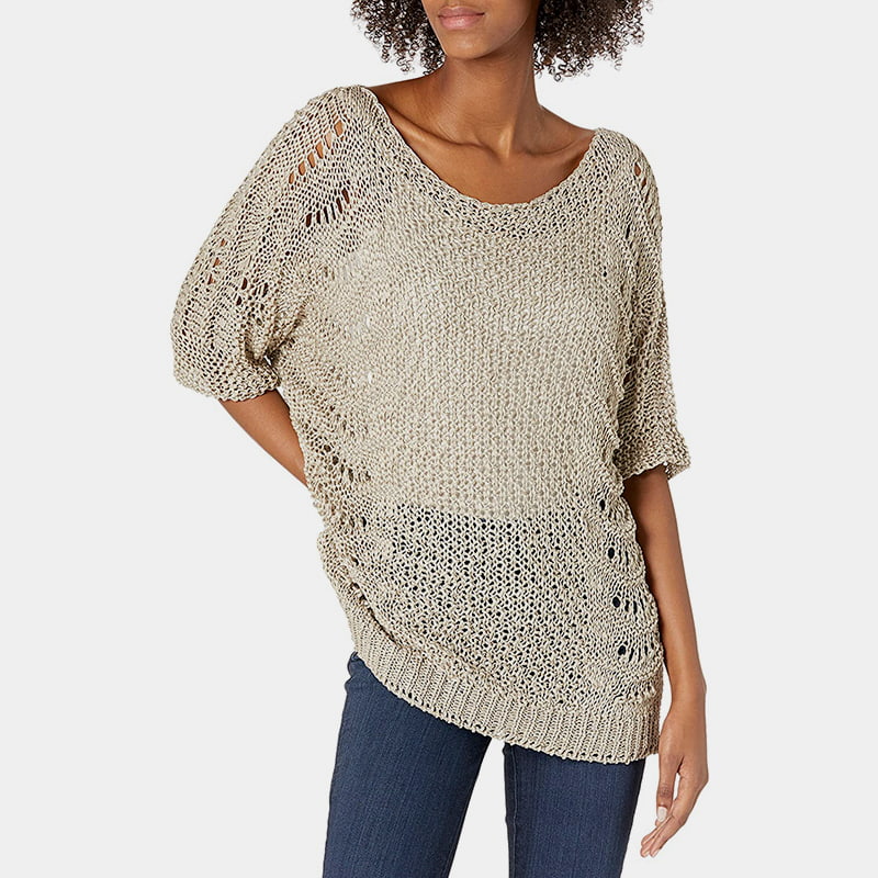 SM-K0060 Вязаный джемпер с круглым вырезом и солнцезащитным кремом с короткими рукавами SM-K0060 Вязаный джемпер с круглым вырезом и солнцезащитным кремом с короткими рукавами