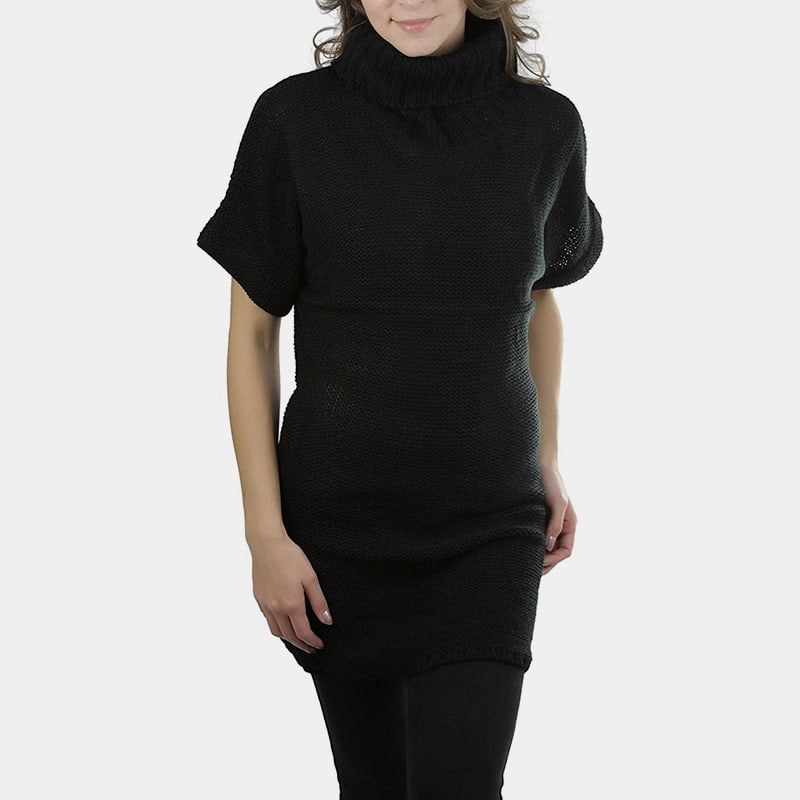 SM-K0067 Однотонный вязаный джемпер длиной до талии с высоким воротником и короткими рукавами SM-K0067 Однотонный вязаный джемпер длиной до талии с высоким воротником и короткими рукавами