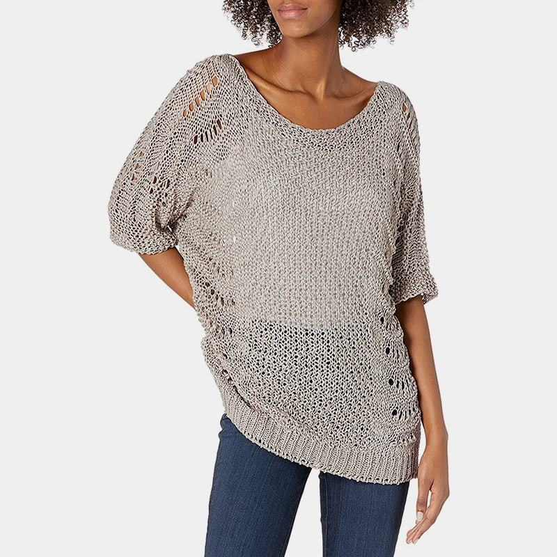 SM-K0060 Вязаный джемпер с круглым вырезом и солнцезащитным кремом с короткими рукавами SM-K0060 Вязаный джемпер с круглым вырезом и солнцезащитным кремом с короткими рукавами