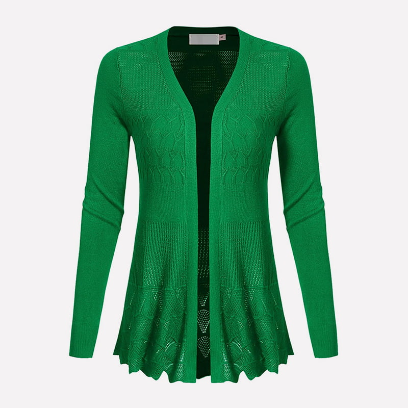 SM-K0072 Однотонный вязаный кардиган средней длины с длинным рукавом и V-образным вырезом SM-K0072 Однотонный вязаный кардиган средней длины с длинным рукавом и V-образным вырезом
