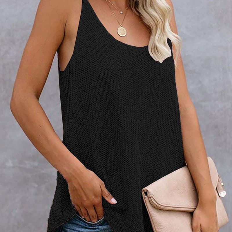 SM-K0065 Тонкий и свободный вязаный жилет с U-образным вырезом SM-K0065 Тонкий и свободный вязаный жилет с U-образным вырезом