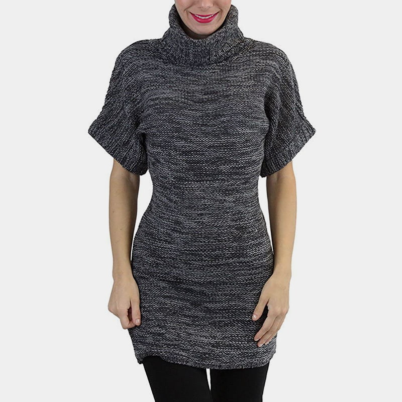 SM-K0067 Однотонный вязаный джемпер длиной до талии с высоким воротником и короткими рукавами SM-K0067 Однотонный вязаный джемпер длиной до талии с высоким воротником и короткими рукавами